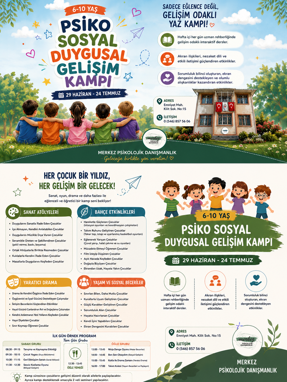Psiko Sosyal Duygusal Gelişim Kampı afişi